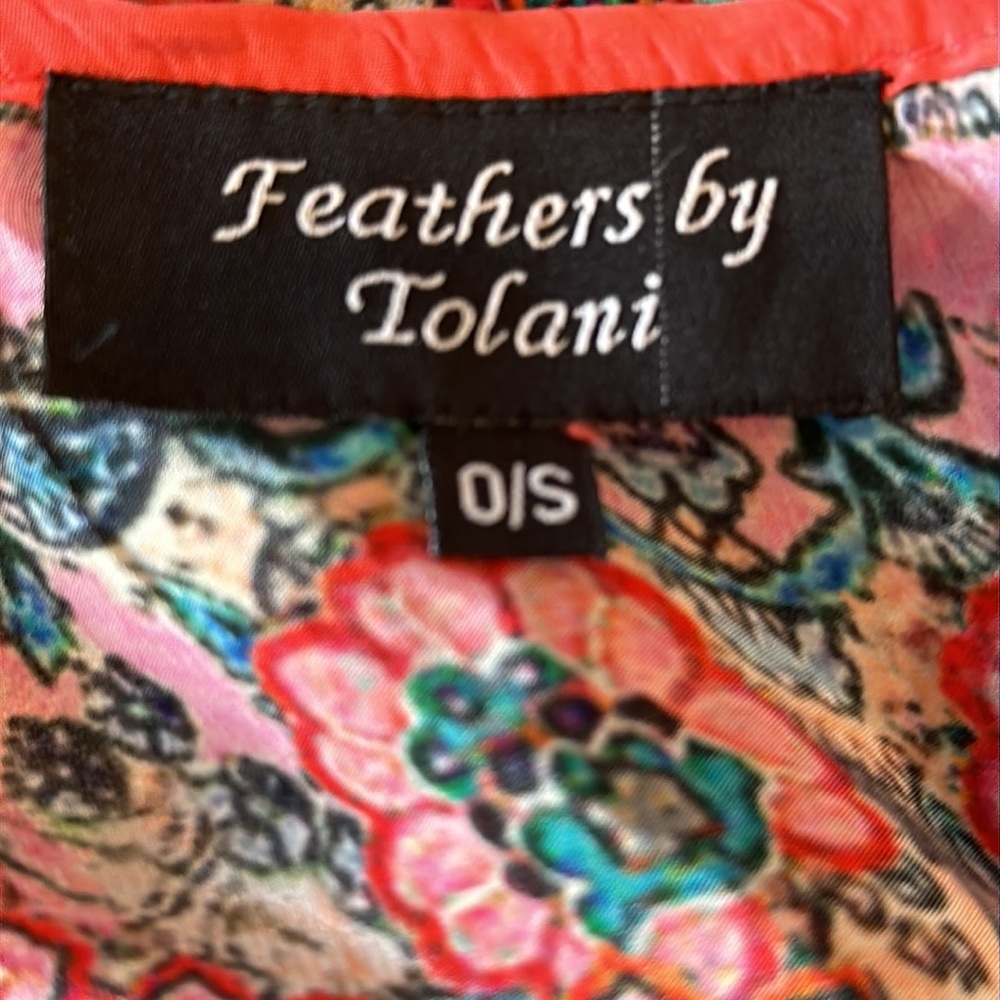 Tolani Feathers Multicolored Patchwork Print Caco… - image 7